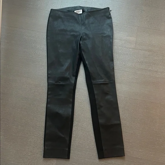 AKRIS PUNTO Fancy Leather Skinny Pants Size 6 BLACK - Picture 7 of 14